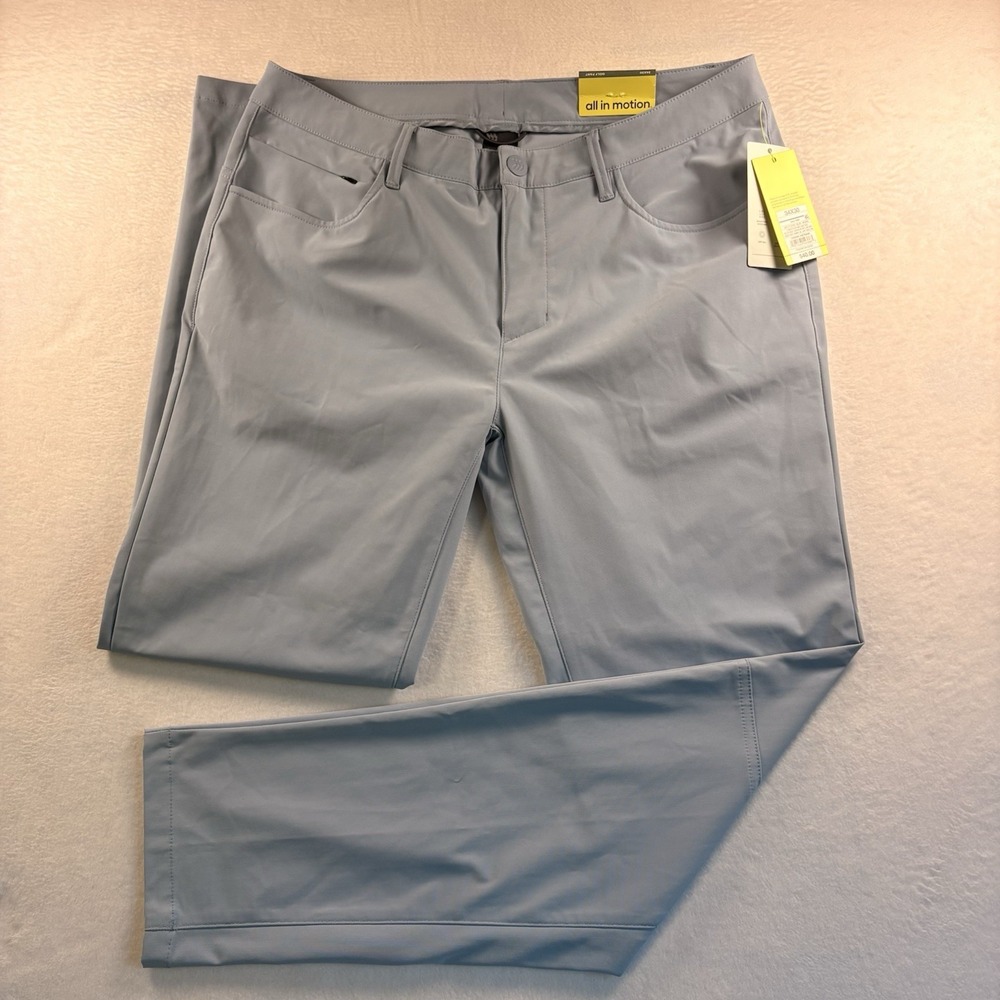 All In Motion Golf Pants Mens 34x30 Blue Stretch Performance Lightweight NEW